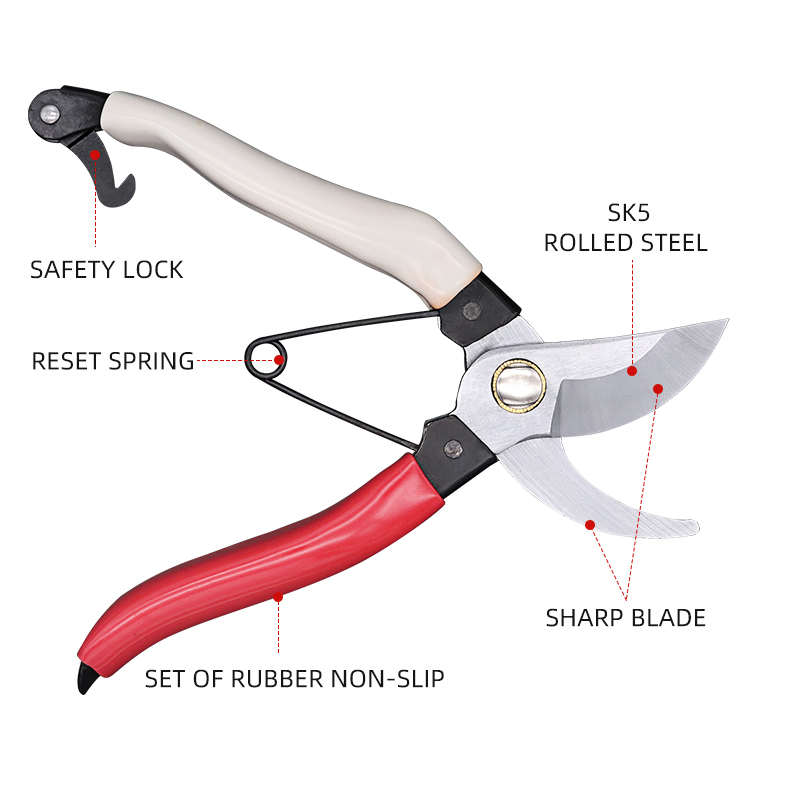 heavy duty flower garden tools stainless steel fruit tree pruning shears