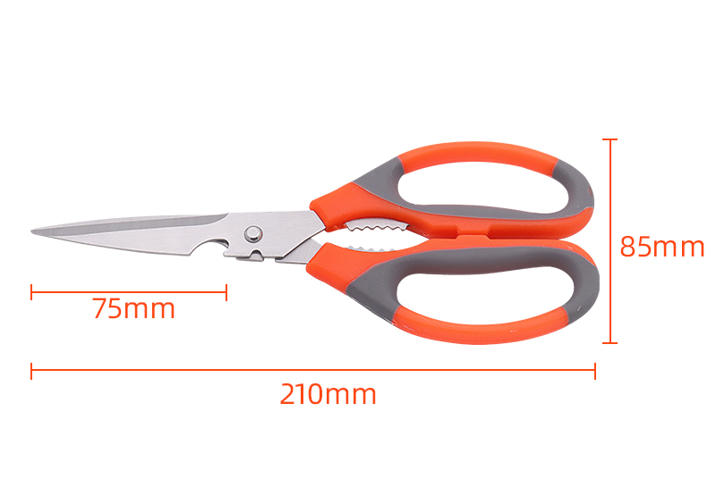 walnut bottle opener meat vegetable multi-purpose stainless steel kitchen scissors
