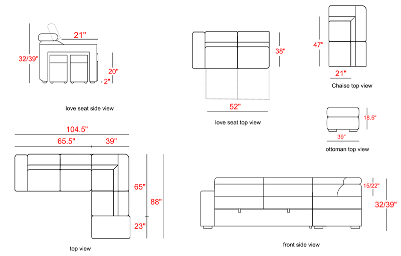 Positano 3 modern home furniture corner sofa with USB sofa
