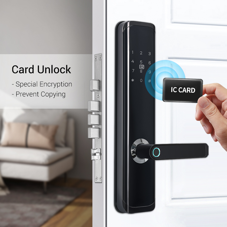 Tediton Smart Life Keyless Digital Electronic Biometric Fingerprint WiFi Tuya APP Smart Door Lock