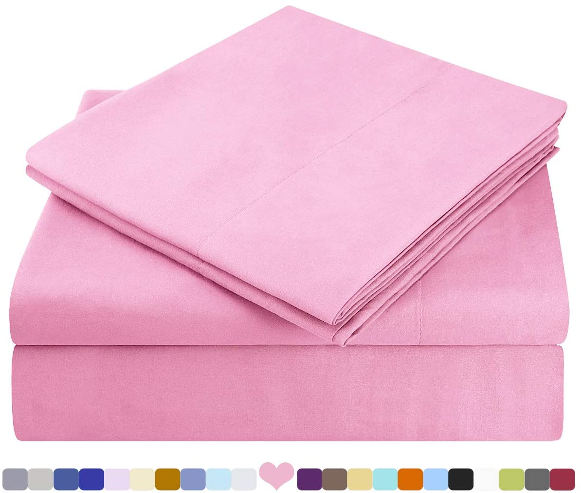 mellanni bed sheet set Factory Supply 100% Polyester Microfiber Solid Bedding Luxury Bed Sheet Set