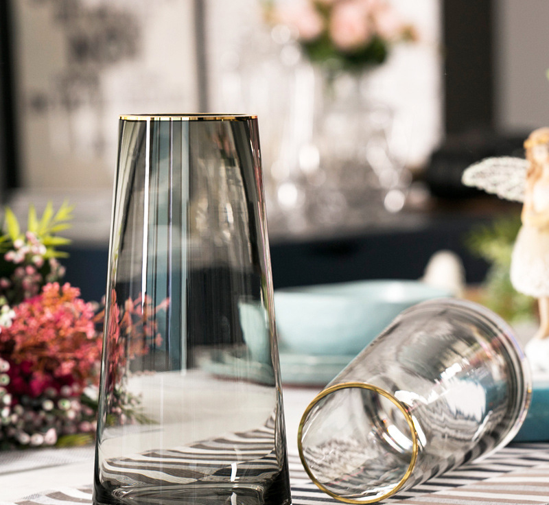 Wholesale Europe style Flower Glass Vase Decoration Glass Vase For Living Room