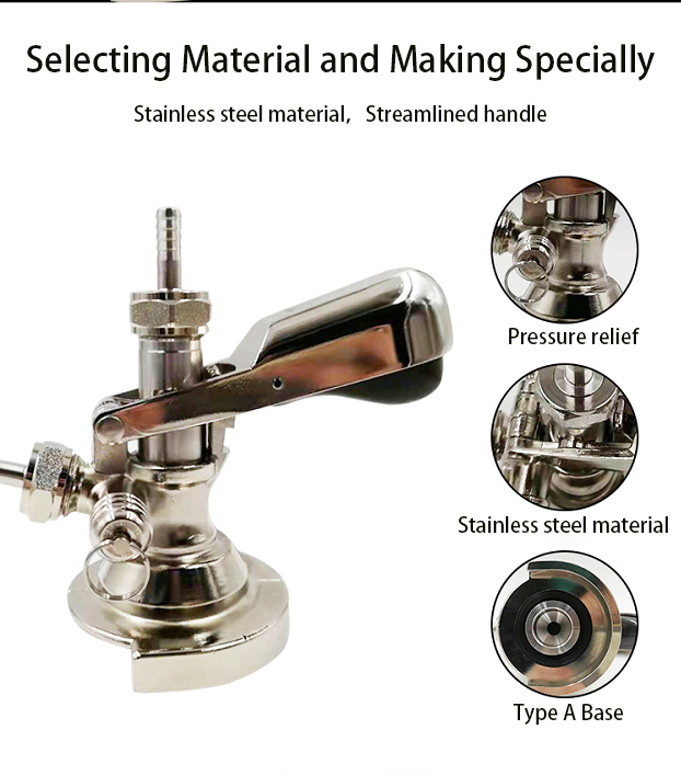 TWELVETAP New A-type coupler distributor-keg  beer keg dispenser with safety relief valve