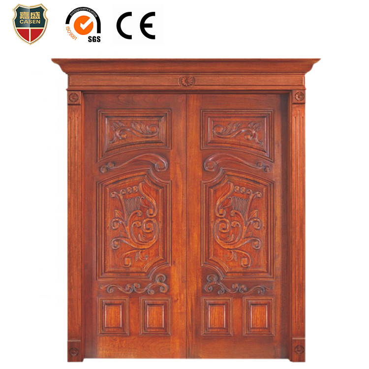 old red oak American cherry natural veneer main main entrance double wooden door