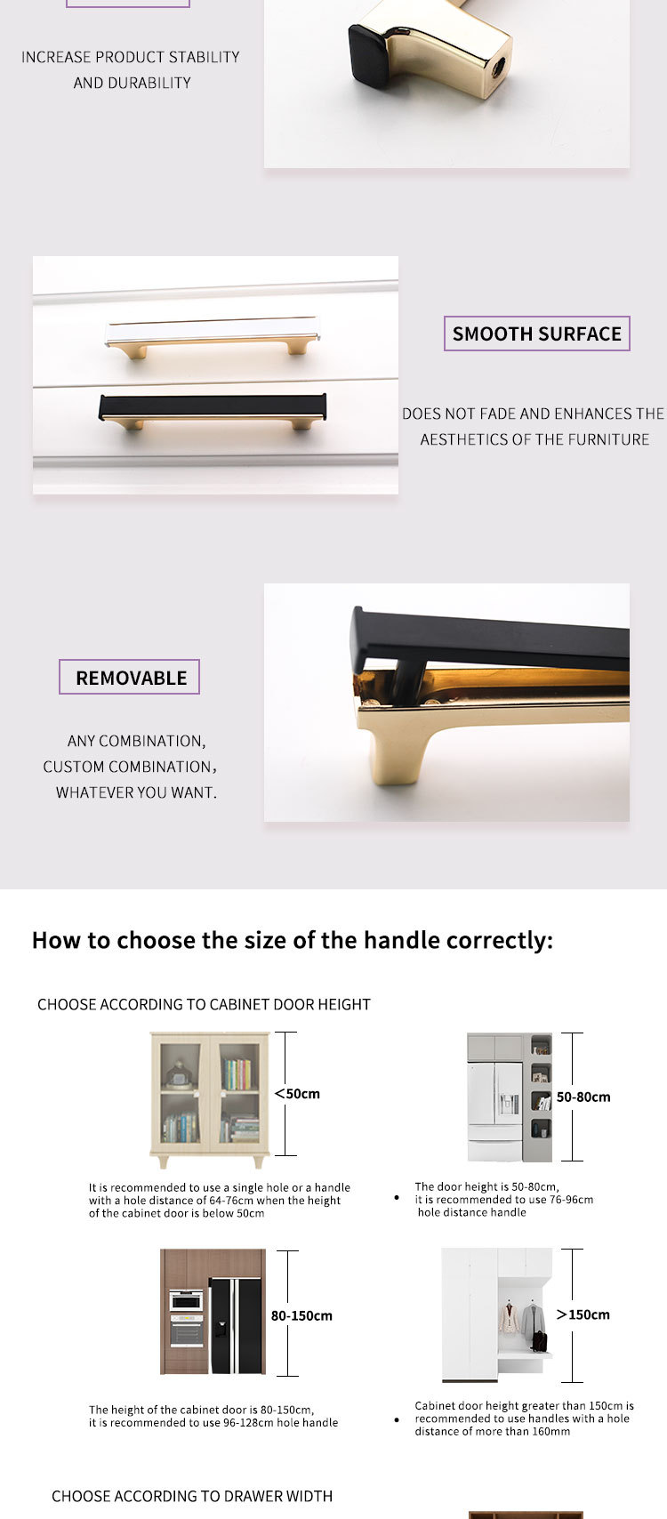Classic Black White K Gold Zinc Drawer Knobs And Pulls For Furniture With Accessories