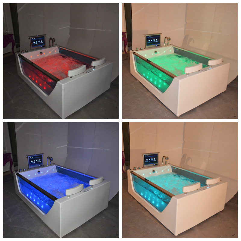 New born tub,two people bath,indoor water jet massage whirlpool bathtub with tv