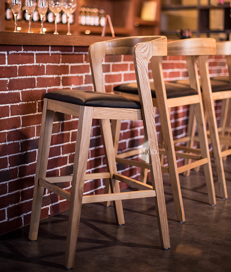 modern solid wooden high back simple antique design cafe hotel salon restaurant party event kitchen wedding bar chair