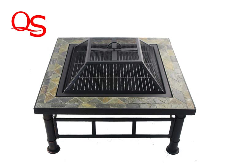 hot Outdoor Wood Burning BBQ fire pit for camping