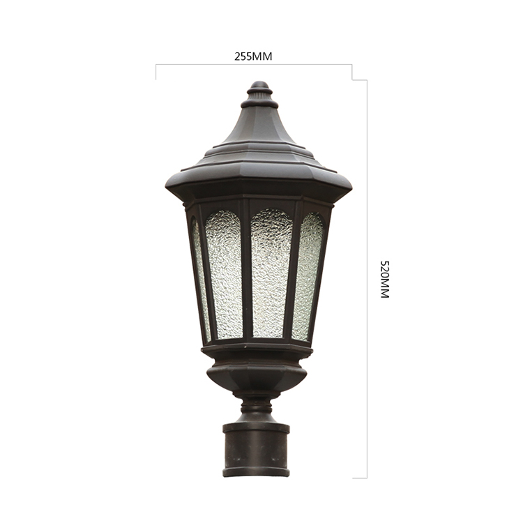 Vintage outdoor waterproof post top pillar light fence light boudary light