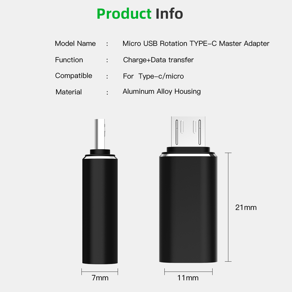 EONLINE Typ C Adapter USB C zu Micro USB Kabel Legierung Micro USB Stecker auf Typ C Weibliche Adapter Konverter für Telefon Tablet