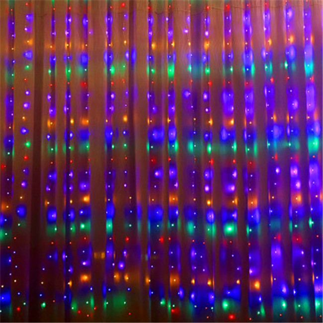 3x1M/3x2M/3x3M LED Copper Wire Curtain String Lights Curtain lamp bedroom lamp outdoor lamp Christmas decoration essential