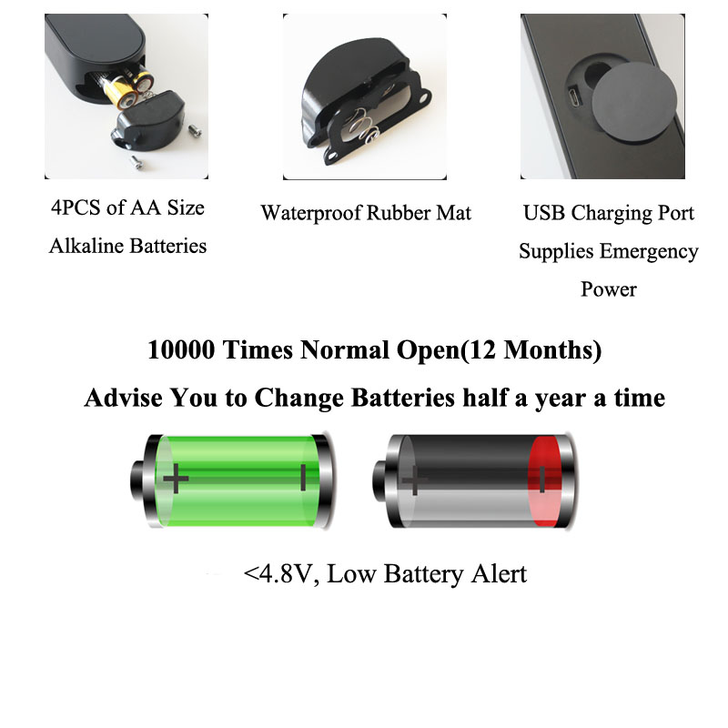 Outdoor Hot Sell Smart Aluminum Front Door Locks for Home Digital