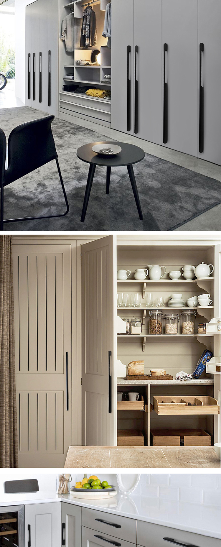 Kitchen cabinet Custom Customized Handle, C Shape Long Profile Bedroom Wardrobe Aluminum Alloy Handle//