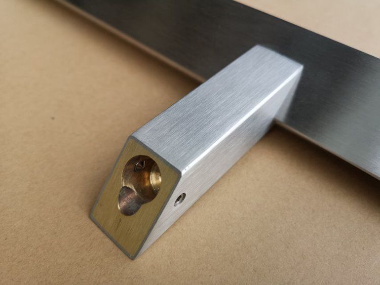 Diagonal handle  304 stainless steel door handle commercial glass door handle