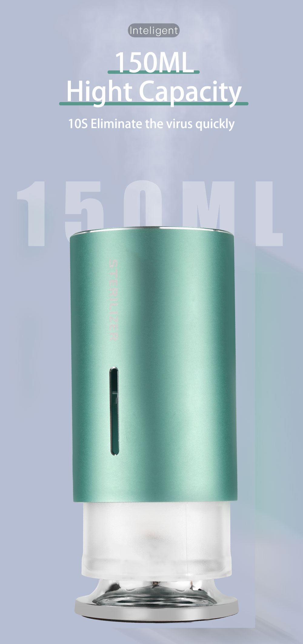 WYWD New Design Professional Smart Spray Sterilizer With Timing Function Cosmetics Living Room And Kitchen Disinfection