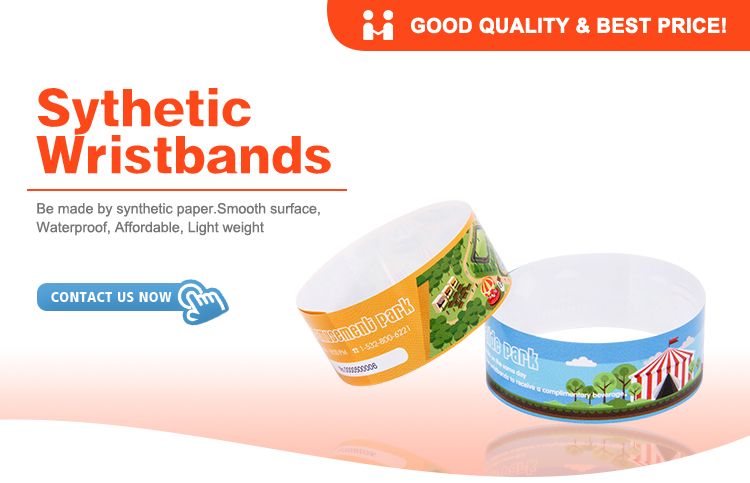 Fast Delivery Bulk Custom Cheap Wristbands Id Synthetic Paper Pp Bracelet With Logo For Wedding Event