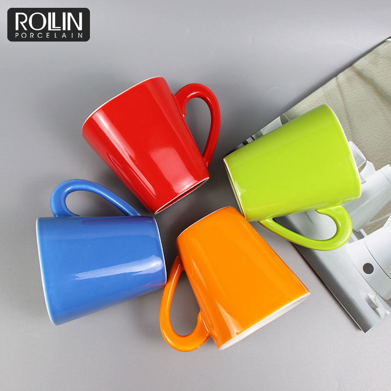 Hotel restaurant used ceramic porcelain COLOR coffee cup  wholesale mugs