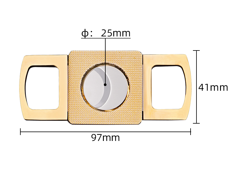 Custom Ring Sharp Logo Mini Stainless Steel Metal Cutter Gold Cigar cutter