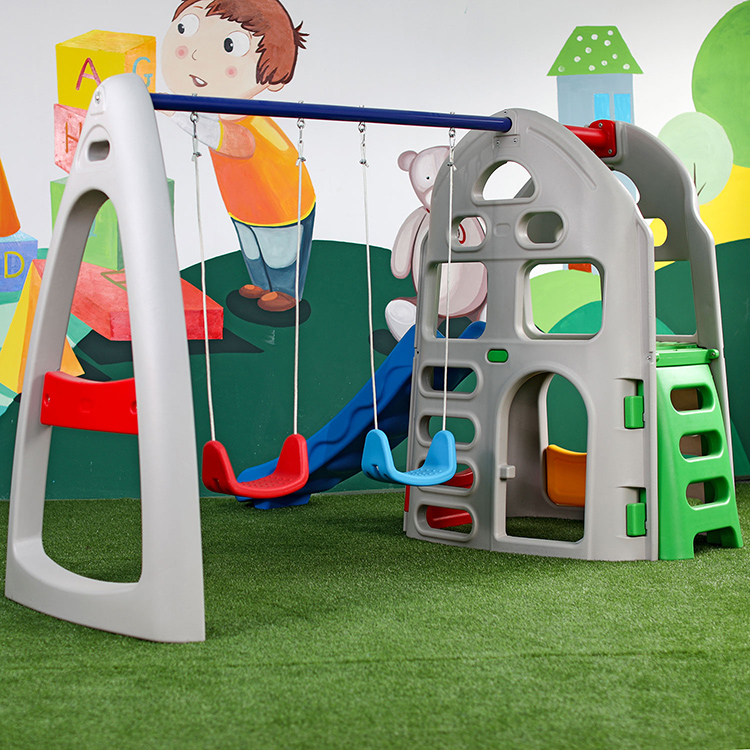 2020 hot sale outdoor playground factory  kid game slide with swing  manufactured in china