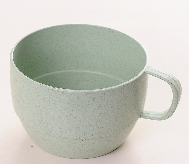 Wheat Material Mug Cup Straw Hold Mugs Cup of Milk Tea Coffee Cups Water