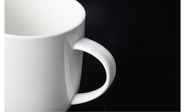 Factory Small MOQ Customized 360ml White Porcelain Coffee Mug