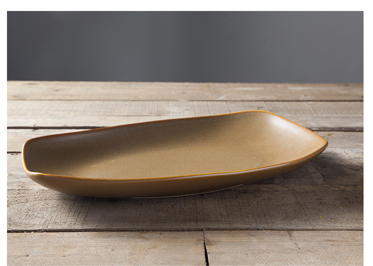 Italian Creative Kitchenware Tableware 28cm 33cm 38cm Brown Rectangular plate