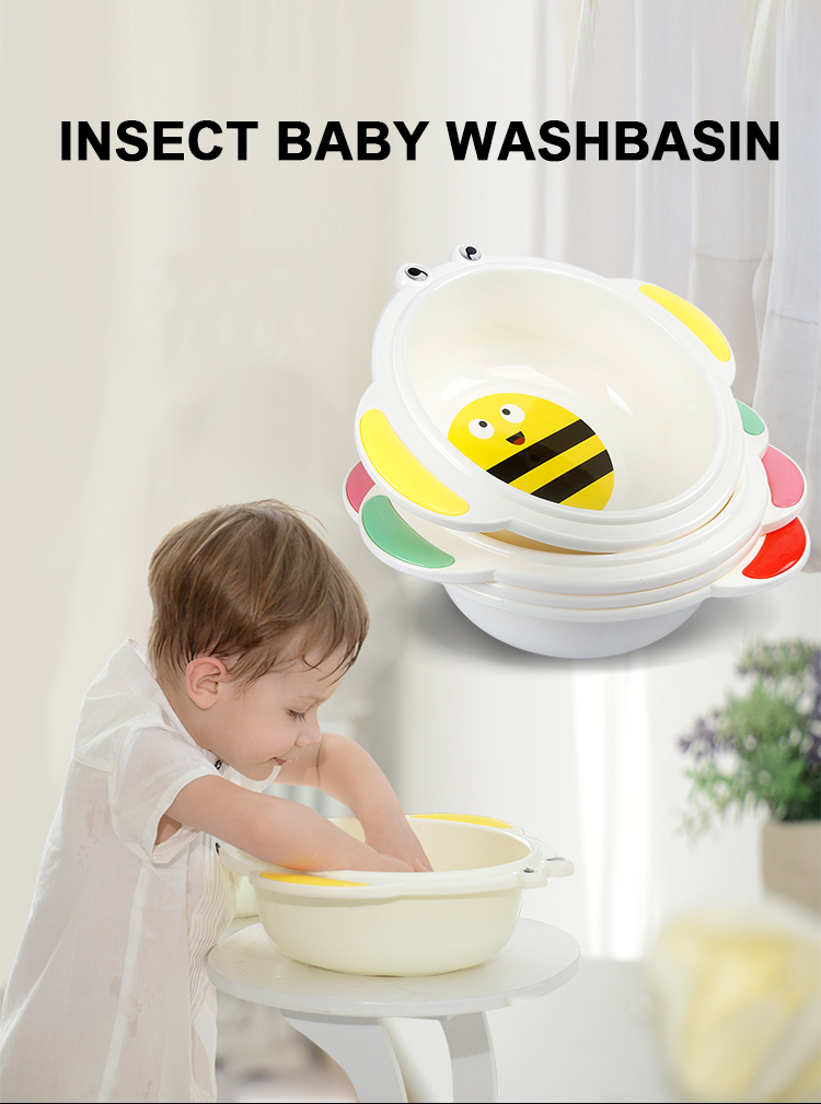 Cartoon Multifunctional Plastic Children's Washing Basin, Different Size Small Baby Hand Foot Hair Washbasin/