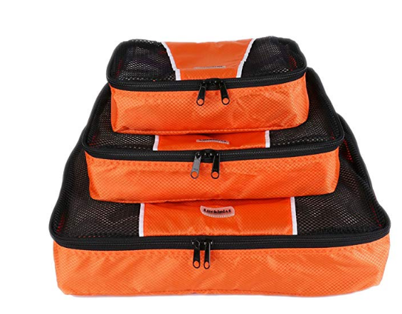 3 pièces ensemble organisateur de tissu bagages cubes d'emballage pour voyager