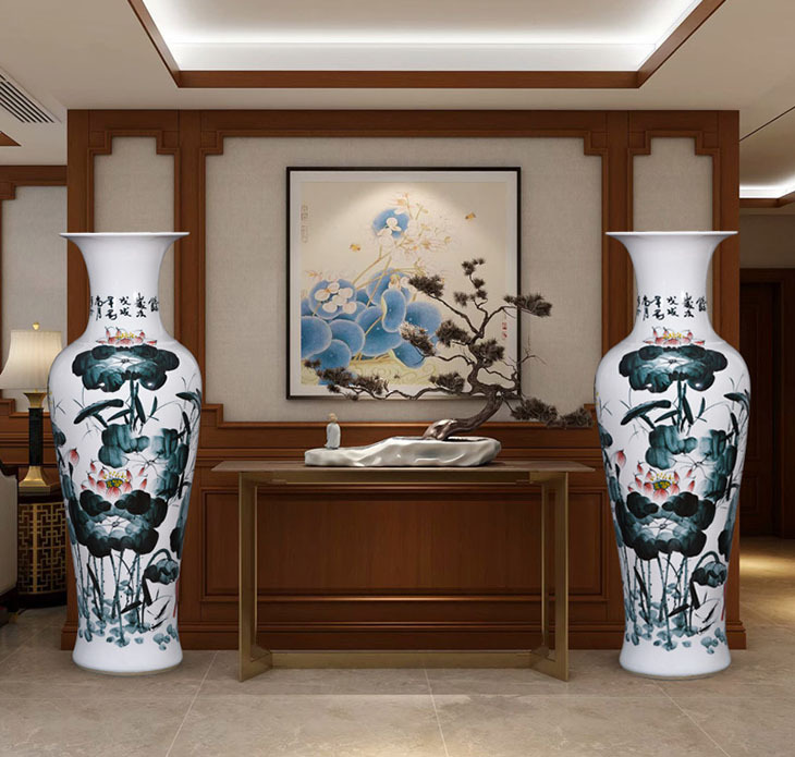 New blue and white classical handmade tall wholesale ceramic vases