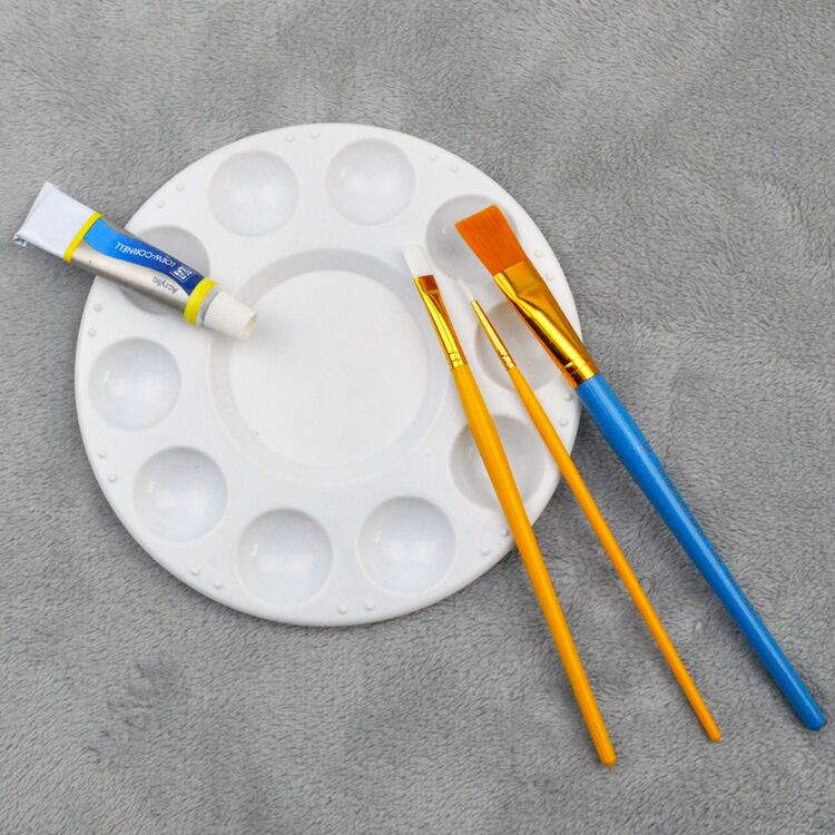 10 well school student kids art painting plastic palette