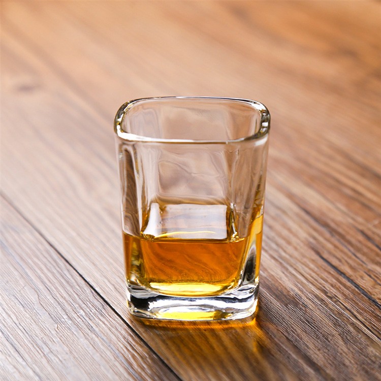 K-6050 Custom Logo Promotional Square Shot Glass With Printing For Souvenir Gift Mini Square Shot Glass