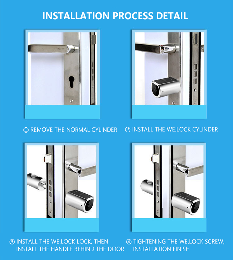 WE.LOCK new design smart house electric deadbolt motor card keyless door lock