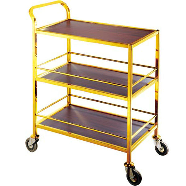 Hotel Kitchen Furniture Wood Liquor Serving Cart