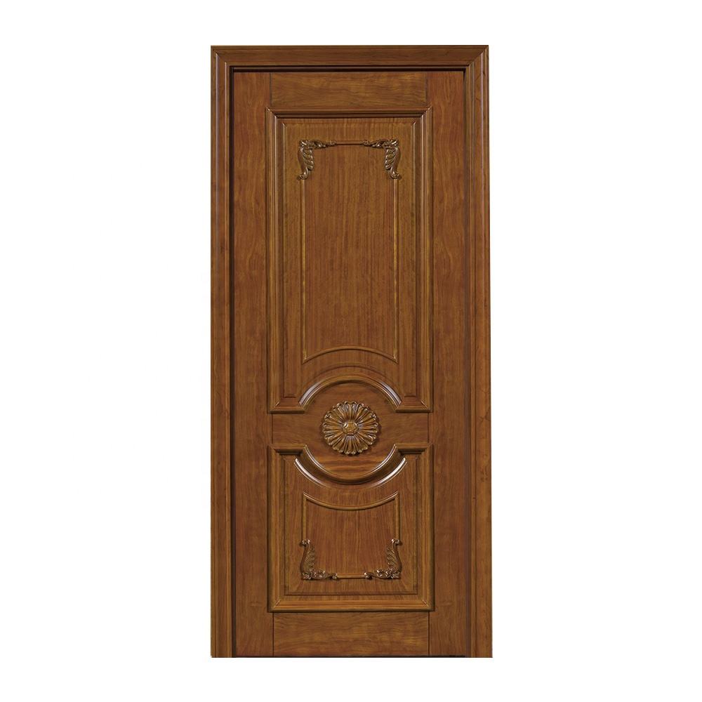 2021 environmental wood door decoration craft exterior wood veneer panels door in china