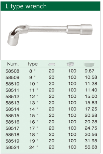 L Type Socket Wrench With Hole