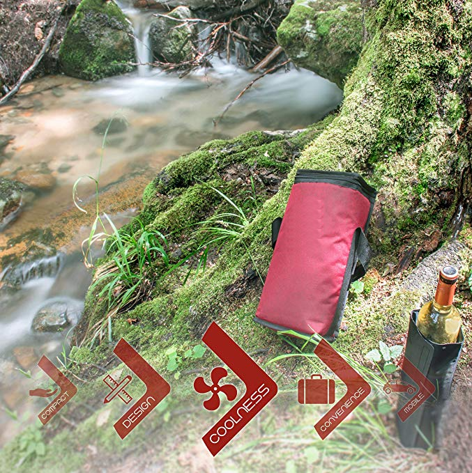 Schlanke Kühltasche XSmart mit zwei multifunktionalen Eis-Flüssigkeits-/Flaschenkühlern für Rucksäcke