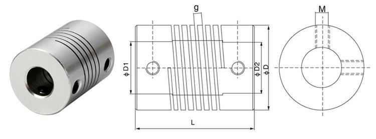 Flexible Beam Coupling Shaft Coupling Spring Type Coupling Shaft link for Motor