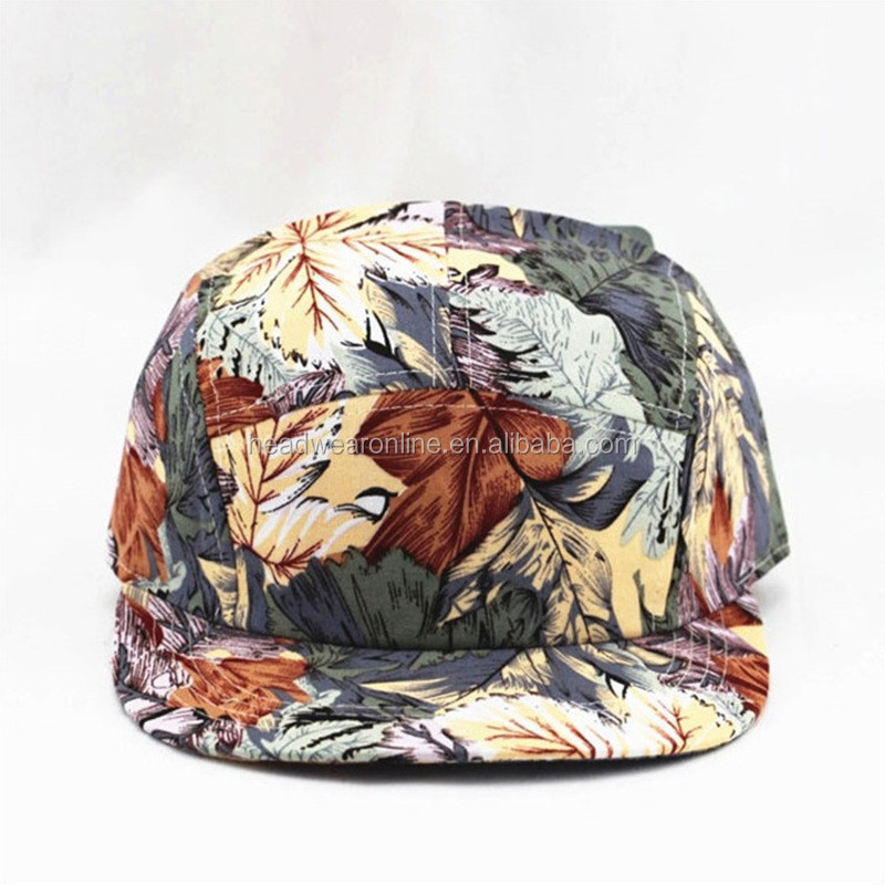 Maple Leaf Image Digital Printed 5 Panel Hat And Snapback hat men cap luxury