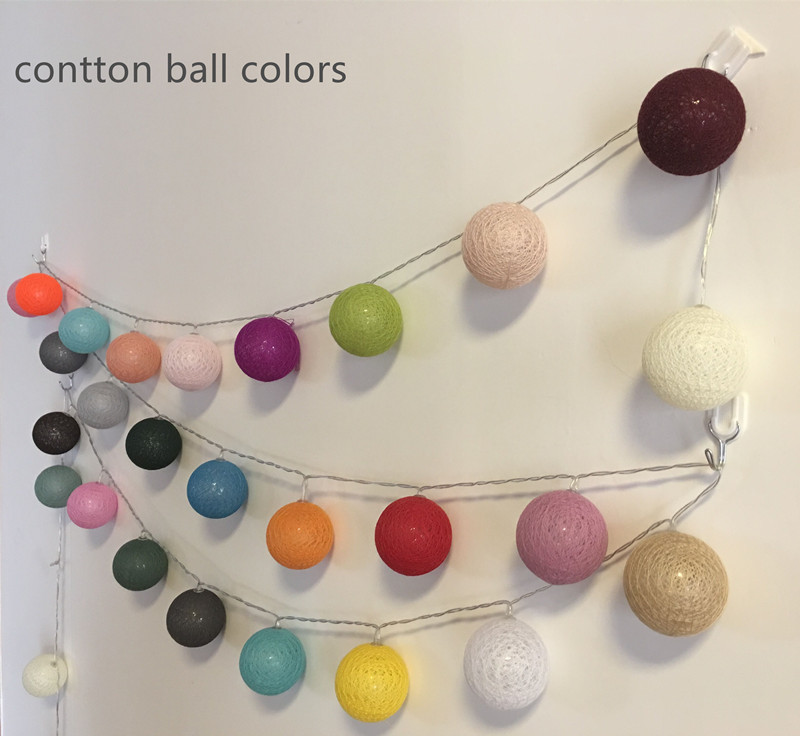 LED Cotton String Light Led Light Battery Operated For Christmas Indoor Decoration string lights