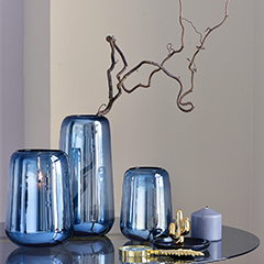 Bixuan Glass Hurricane Candleholders with Unique Golden Striped Decor Cylinder Wedding Vases Dining Table Centerpieces, 7.9'' H