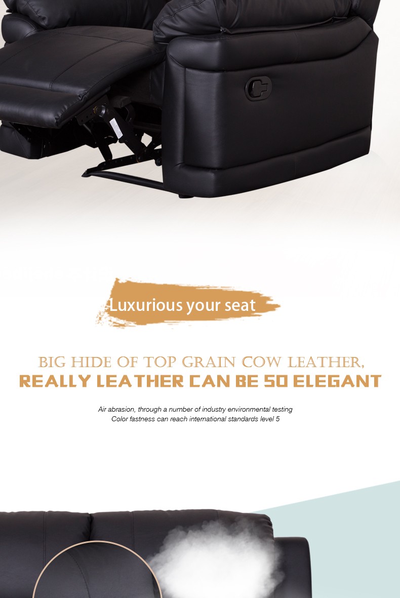 Shenzhen Furniture Living Room Leather/ Leather air recliner sofa set prices 1513