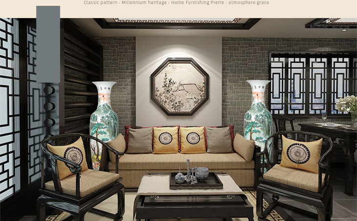 Hot sale jingdezhen tall floor glazed ceramic vase Chinese blue and white office decoration vase