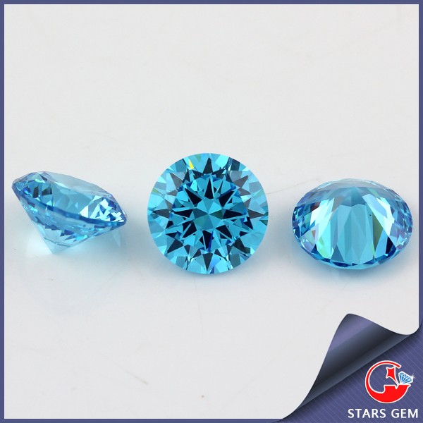 Starsgemノーカットアクアマリンブルーキュービックジルコニア