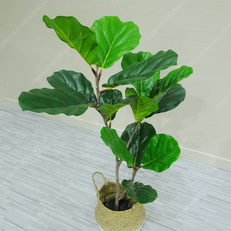 100cm Factory Direct Sale Centerpiece Table Decoration Ficus Lyrata Tree Small Artificial Fiddle Leaf Plant