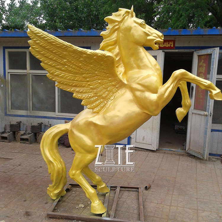 大型屋外ガーデンファイバーグラスペガサス馬像樹脂工芸品像| Alibaba.com