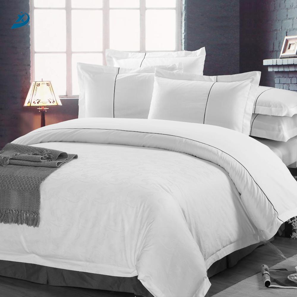 Hotel bedding queen size bleach cream Hotel bed sheet set