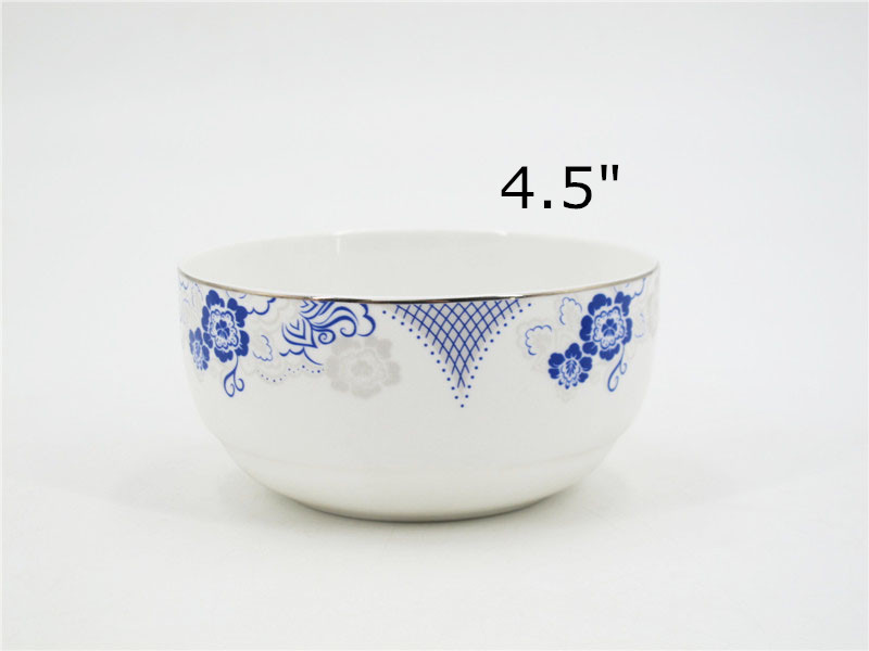 4.5" Bulk Buying Bone China White Bowl Ceramic Cereal Bowl Set