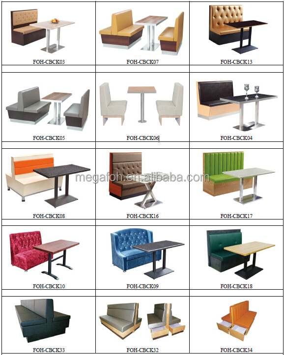 Colorful brick back small restaurant booth seating/restaurant furniture sofa booth