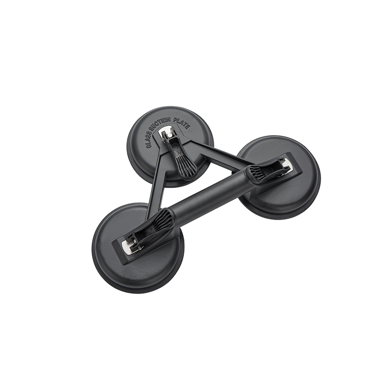 customized color strong loading aluminum three plates tile marble vacuum suction cup remover for glass lifting