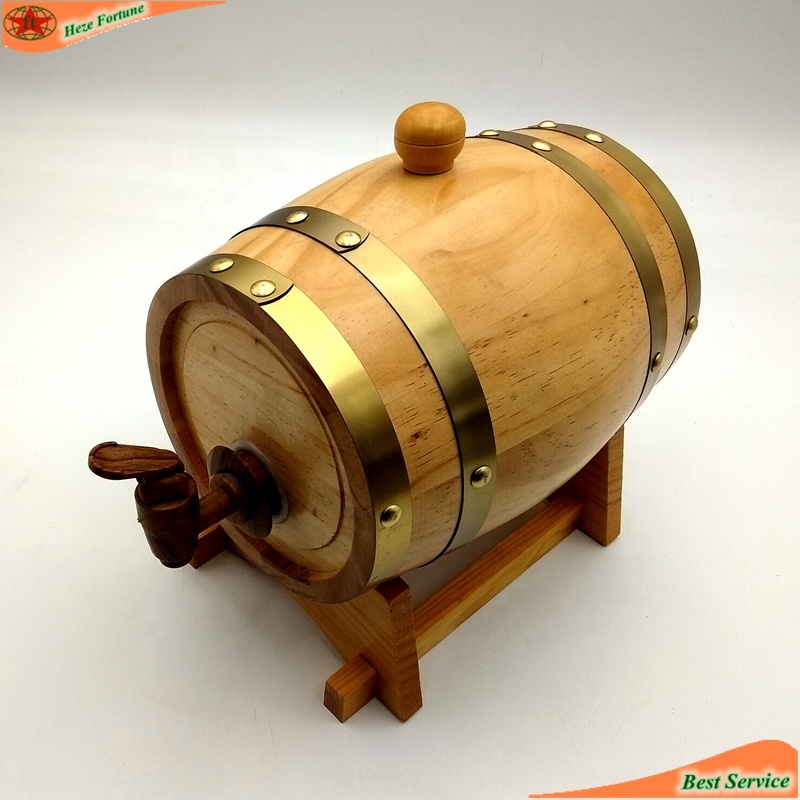 Custom 5L/10L Whiskey Beer Wine Oak/Pine Wooden Barrel